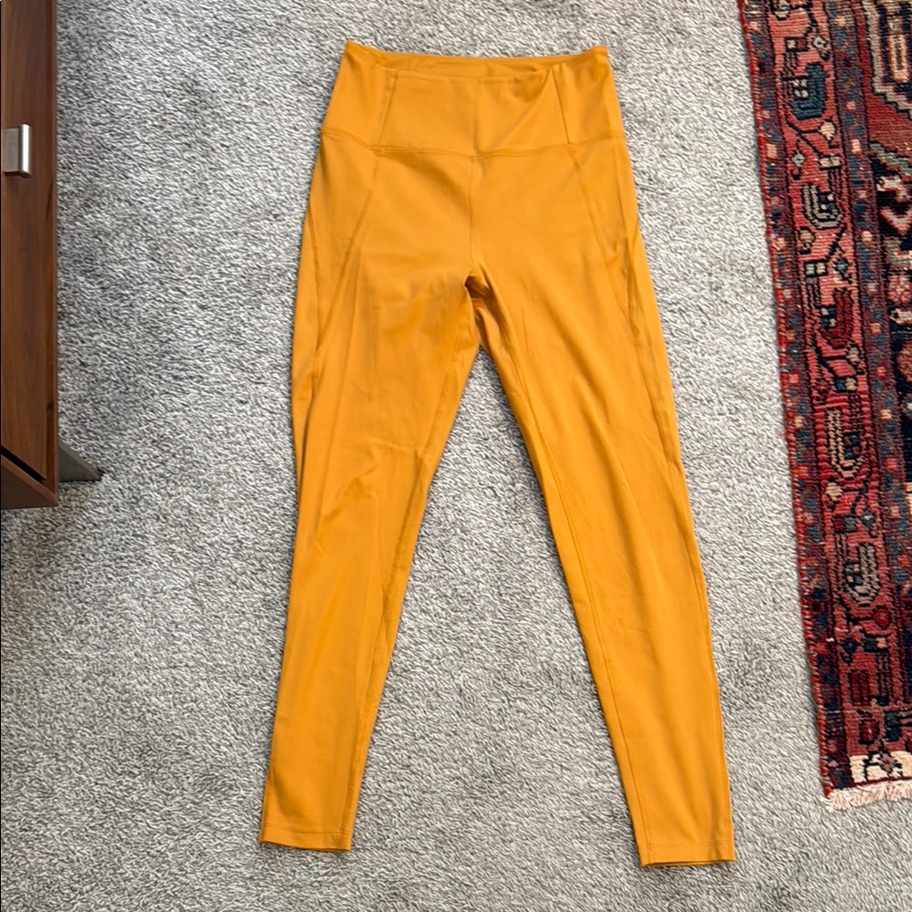 Girlfriend Collected High Rise Full Length Compressive Legging in Honey